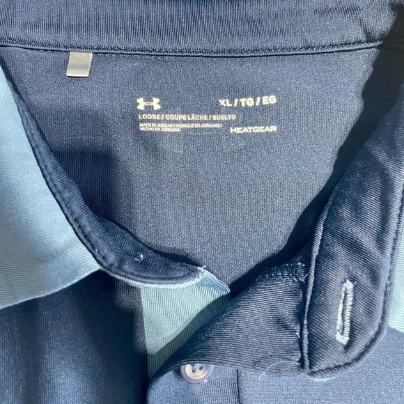 Under Armour UA Shirt Men's Performance Colorblock Playoff Polo Blue XL - Picture 5 of 8
